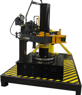 Free standing test stand for testing of hydraulic casing and tubing power tongs